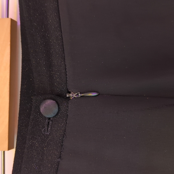 Y2K Black Wide Leg Sheer Pants with Black Shorts Size Small - Picture 5 of 5